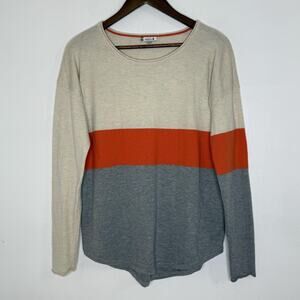 Smartwool Sweater Womens Large Colorblock Merino Wool Blend Lightweight